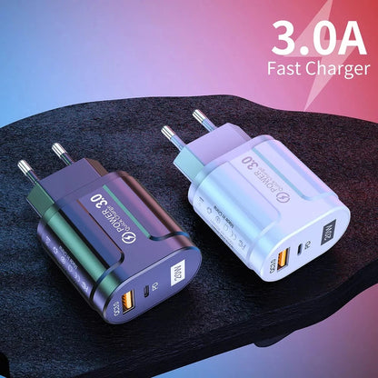 Φορτιστής Δικτύου Techsuit Premium, 20W, 3A, 1 x USB-A - 1 x USB-C, Μαύρος CHPD038