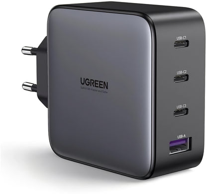 Φορτιστής δικτύου UGREEN CD226, 100W, 3A, 1 x USB-A - 3 x USB-C, Μαύρο 