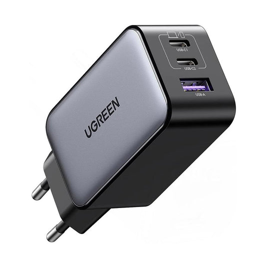 Φορτιστής Δικτύου UGREEN CD244 (10335), 65W, 3A, 1 x USB-A - 2 x USB-C, Γκρι