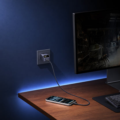 Φορτιστής δικτύου UGREEN Nexode Pro X740 (25419B) με οθόνη, 45 W, 3 A, 1 x USB-C, Γκρι