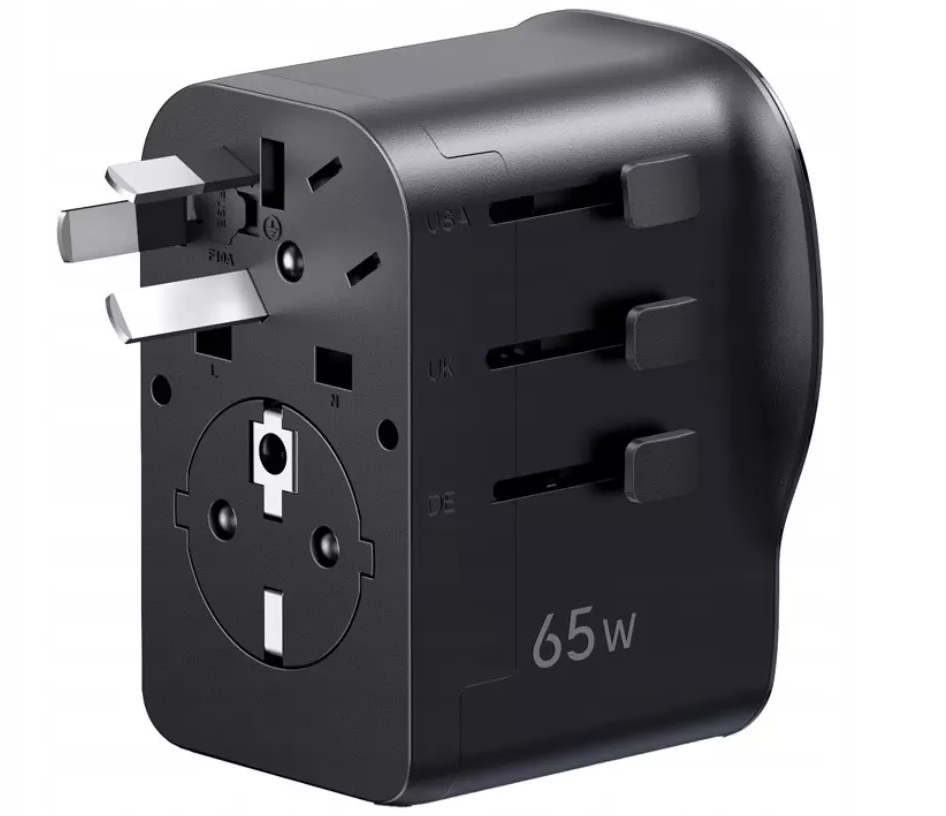 Φορτιστής Δικτύου UGREEN Travel S550 (55001), 65W, 3.25A, 1 x USB-A - 2 x USB-C, Μαύρο