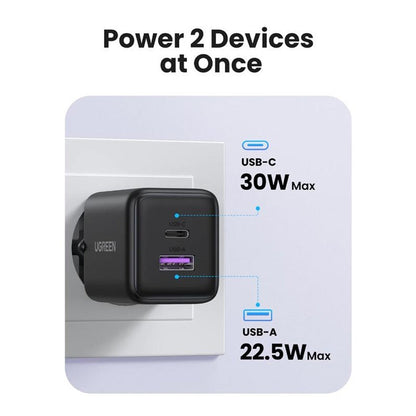 Φορτιστής Δικτύου UGREEN X516, 30W, 3A, 1 x USB-A - 1 x USB-C, Ροζ