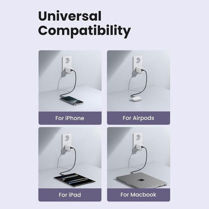 Φορτιστής Δικτύου UGREEN X516, 30W, 3A, 1 x USB-A - 1 x USB-C, Ροζ
