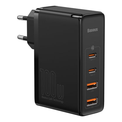 Φορτιστής δικτύου Baseus GaN2 Pro, 100W, 5A, 2 x USB-A - 2 x USB-C, Μαύρο CCGAN2P-L01