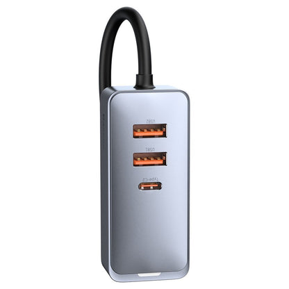 Φορτιστής αυτοκινήτου Baseus Share Together, 120W, 3A, 2 x USB-A - 2 x USB-C, γκρι CCBT-A0G