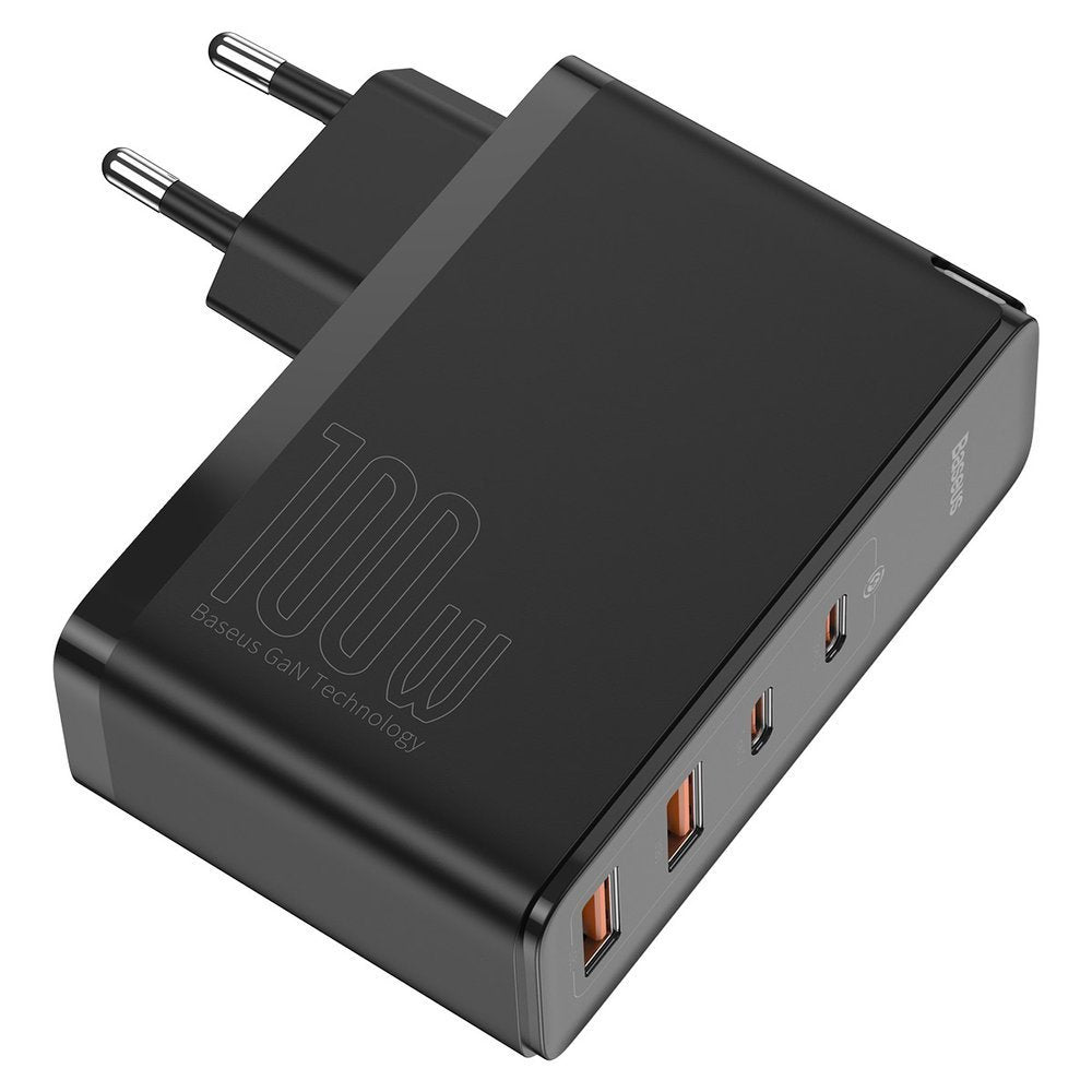 Φορτιστής δικτύου Baseus GaN2 Pro, 100W, 5A, 2 x USB-A - 2 x USB-C, Μαύρο CCGAN2P-L01