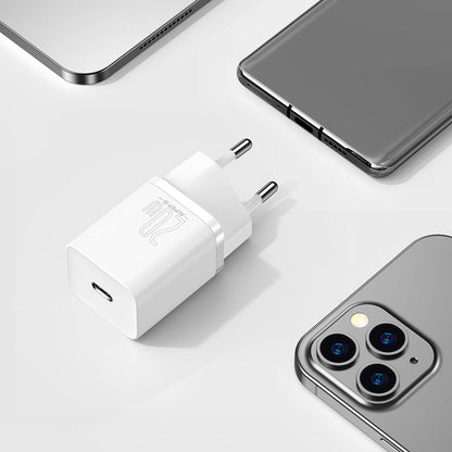 Φορτιστής δικτύου Baseus Super Si, 20W, 3A, 1 x USB-C, λευκό CCSUP-B02