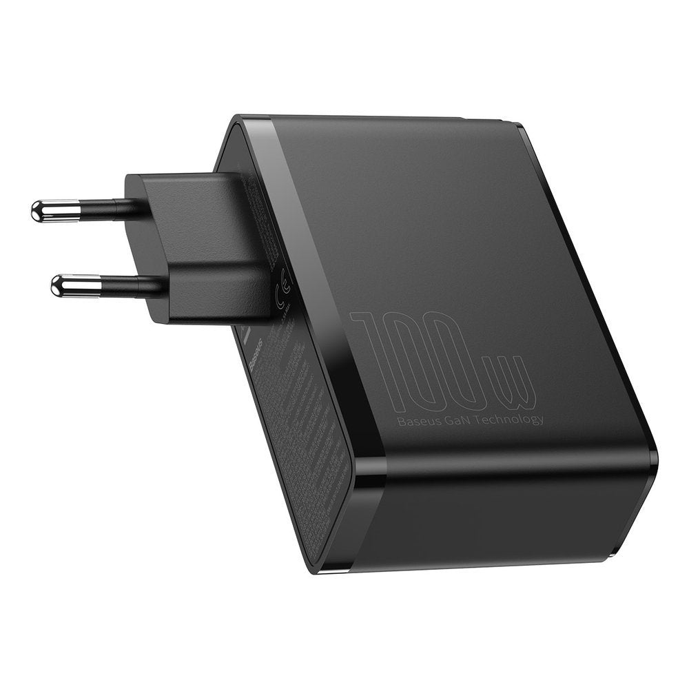 Φορτιστής δικτύου Baseus GaN2 Pro, 100W, 5A, 2 x USB-A - 2 x USB-C, Μαύρο CCGAN2P-L01