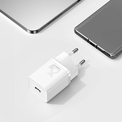 Φορτιστής δικτύου Baseus Super Si, 25W, 3A, 1 x USB-C, λευκό CCSP020102