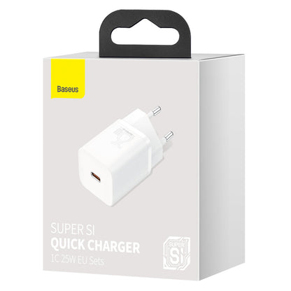 Φορτιστής δικτύου Baseus Super Si, 25W, 3A, 1 x USB-C, λευκό CCSP020102