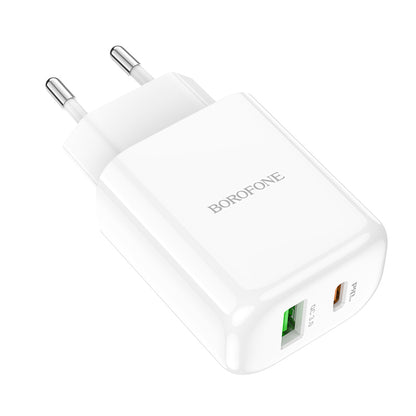 Φορτιστής Δικτύου Borofone BBN4 Potential, 20W, 3A, 1 x USB-A - 1 x USB-C, Λευκό