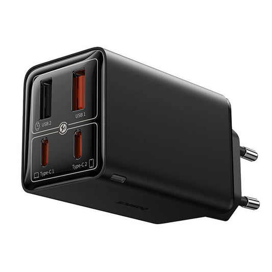 Φορτιστής δικτύου USB-C Baseus GaN 6 Pro, 65W, 3,25A, 2 x USB-A - 2 x USB-C, μαύρο P10162701113113113-00