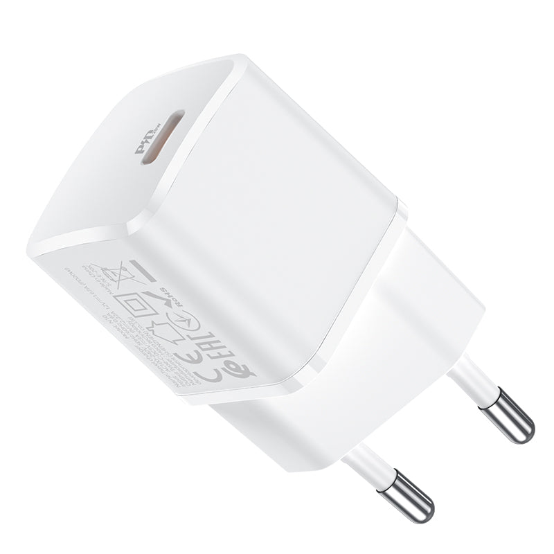 Φορτιστής δικτύου HOCO N10, 20W, 3A, 1 x USB-C, Λευκό