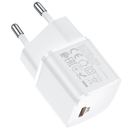 Φορτιστής δικτύου HOCO N10, 20W, 3A, 1 x USB-C, Λευκό