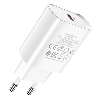 Φορτιστής δικτύου HOCO N14, 20W, 3A, 1 x USB-C, Λευκό