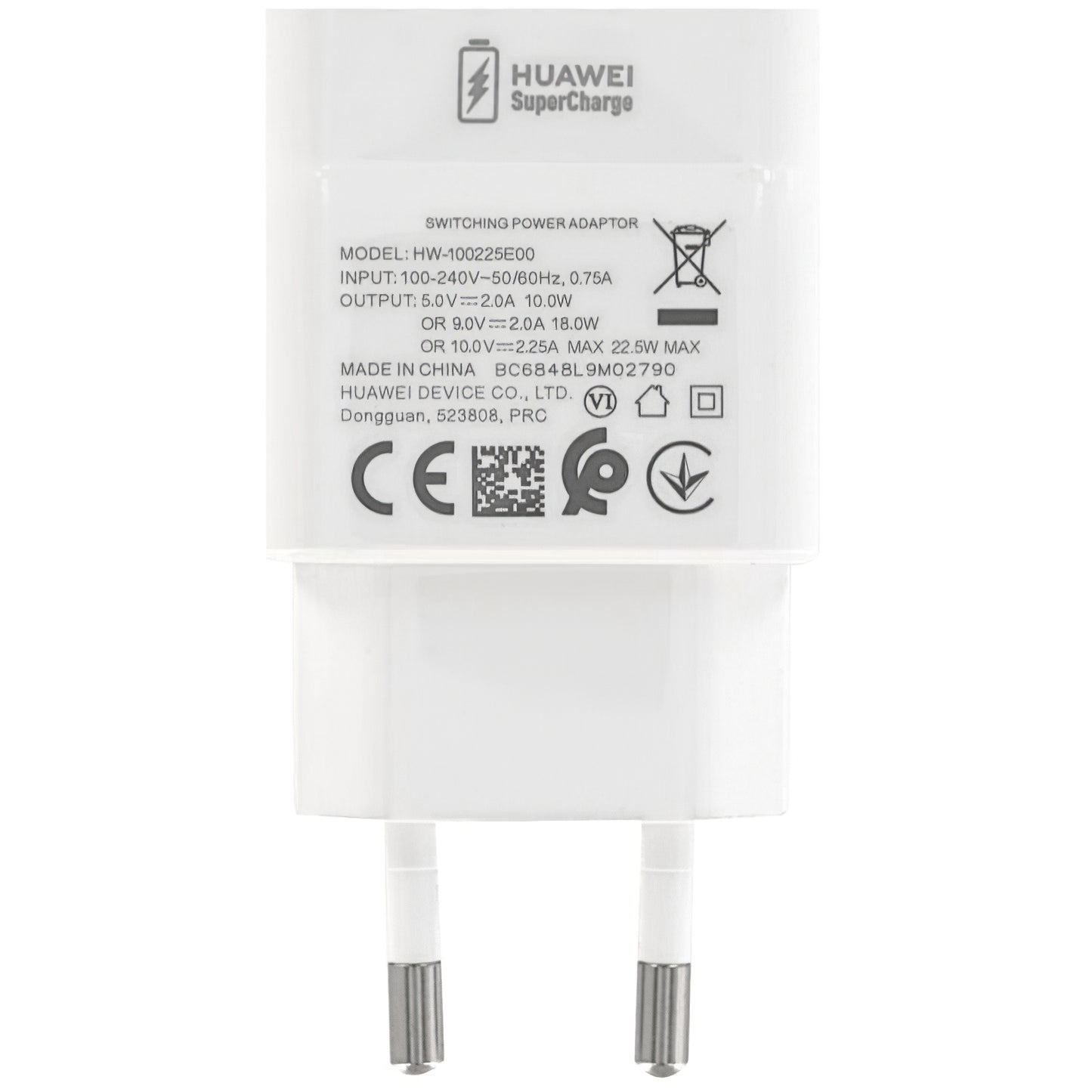 Φορτιστής δικτύου Huawei CP404 HW-100225E00, 22,5W, 2,25A, 1 x USB-A, λευκό 02221268