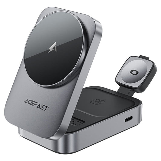 Φορτιστής Δικτύου Ασύρματος Acefast E22 3σε1, 22.5W, 1.67A, Γκρι