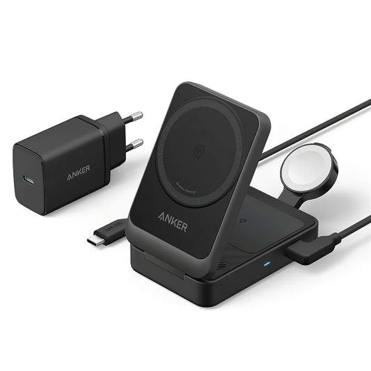 Anker MagGo 3in1, 15W, 1.67A, Μαύρο B2557311