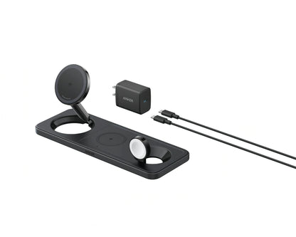 Φορτιστής Δικτύου Ασύρματος Anker MagGo 3in1, 15W, 1.67A, Μαύρος B25M1311