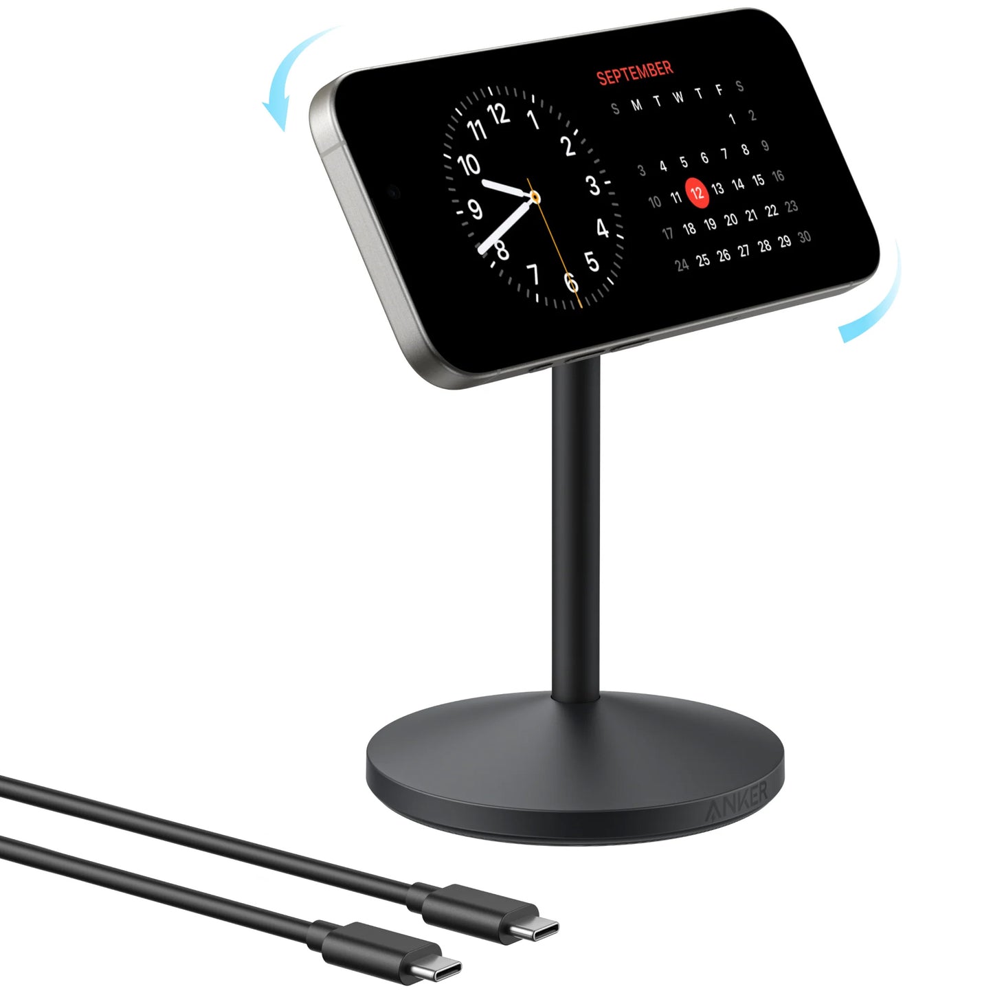 Φορτιστής Δικτύου Ασύρματος Anker MagGo Stand, 15W, 1.67A, Μαύρο A25X1H11