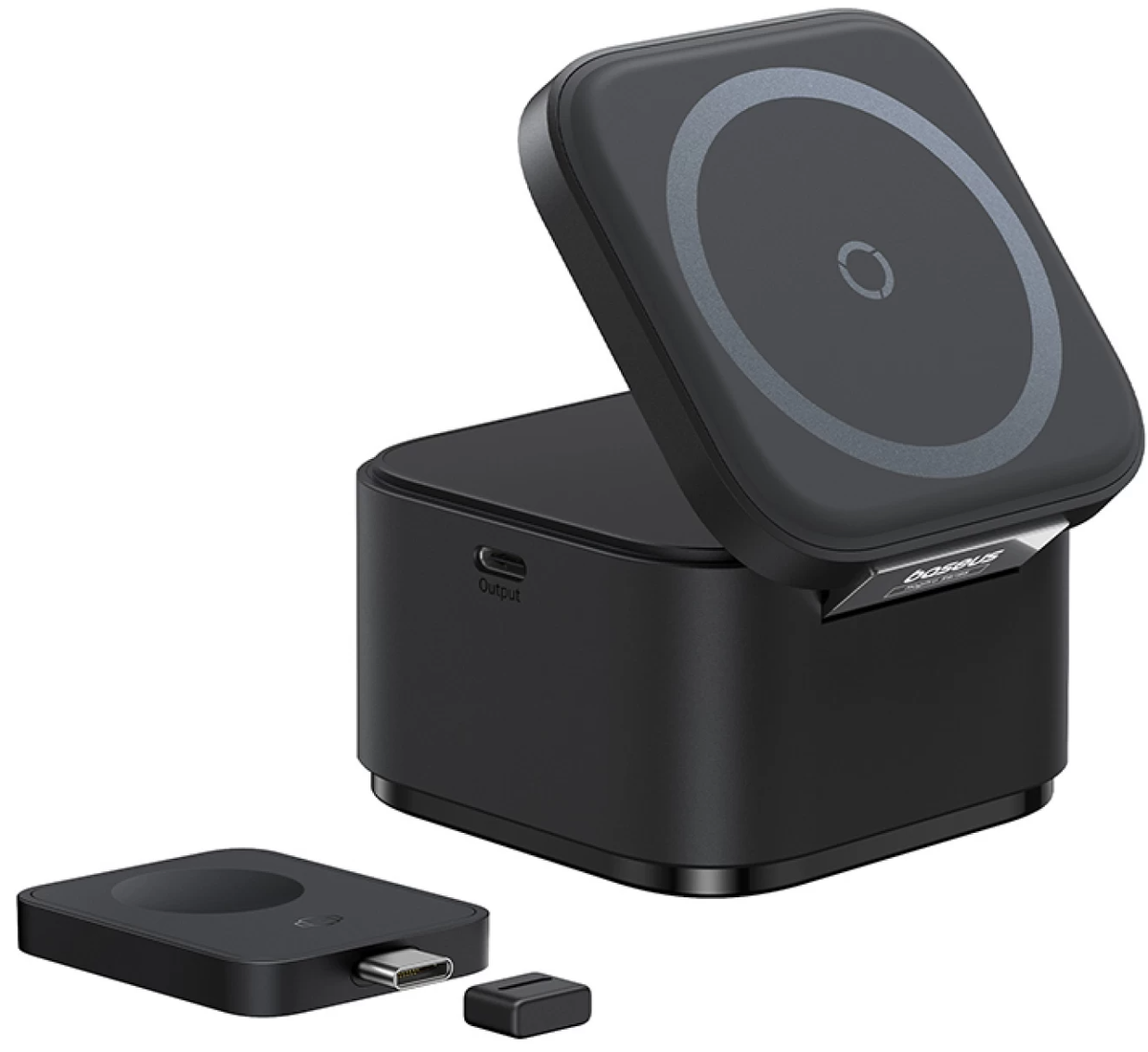 Ασύρματος φορτιστής δικτύου USB-C Baseus MagPro 3 σε 1, 25 W, 1 x USB-C, Μαύρος P10264100123-01