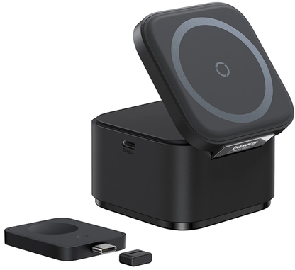 Ασύρματος φορτιστής δικτύου USB-C Baseus MagPro 3 σε 1, 25 W, 1 x USB-C, Μαύρος P10264100123-01