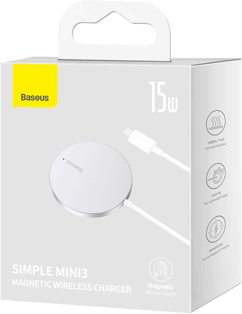 Ασύρματος φορτιστής δικτύου Baseus Simple Simple Mini 3, 15W, 1.67A, ασημί CCJJ040012 