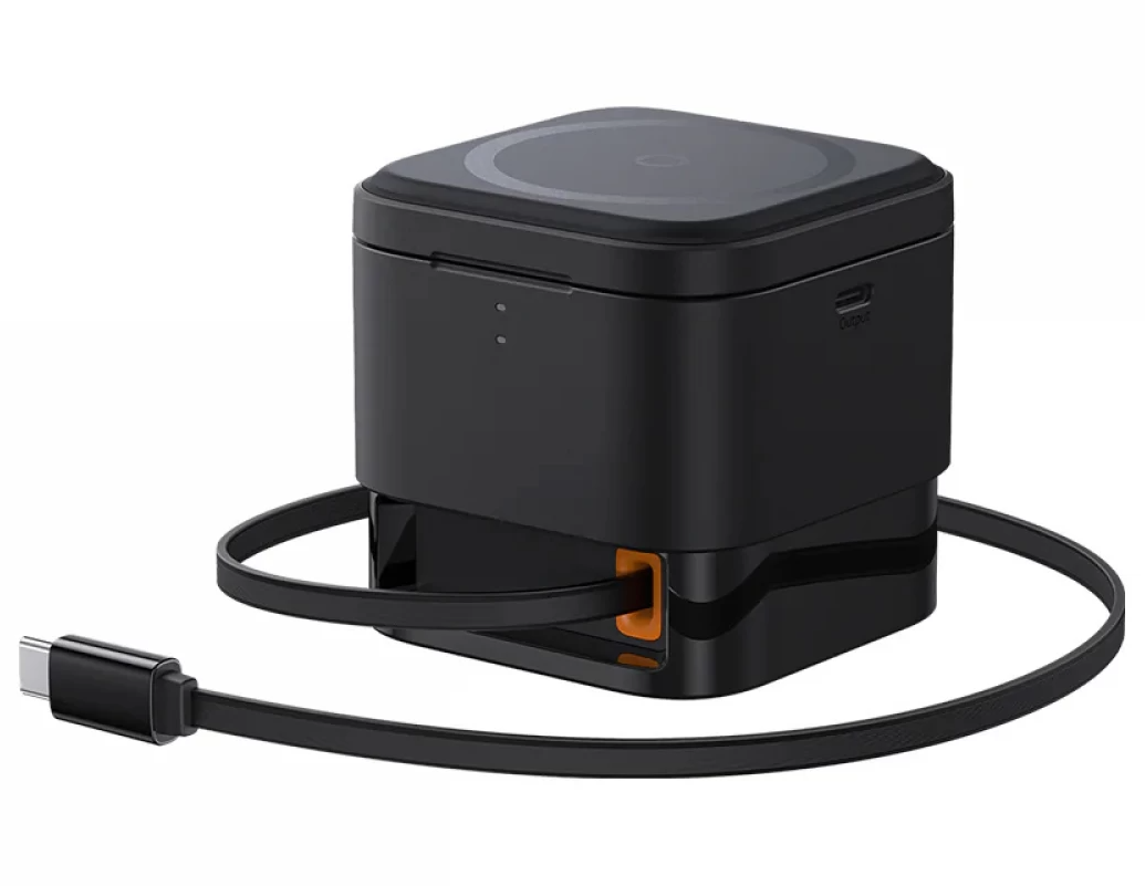 Ασύρματος φορτιστής δικτύου USB-C Baseus MagPro 3 σε 1, 25 W, 1 x USB-C, Μαύρος P10264100123-01