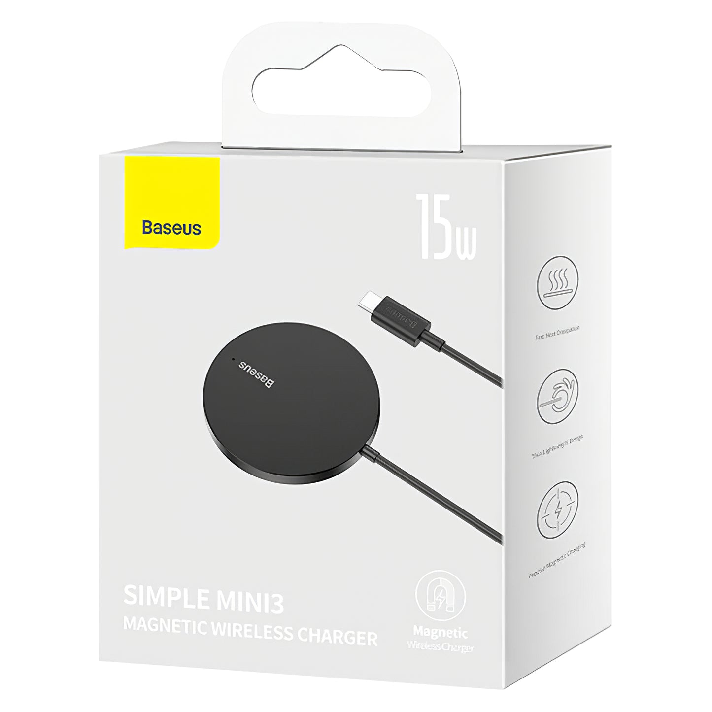 Ασύρματος φορτιστής δικτύου Baseus Simple Simple Mini 3, 15W, 1.67A, μαύρο CCJJ040001 