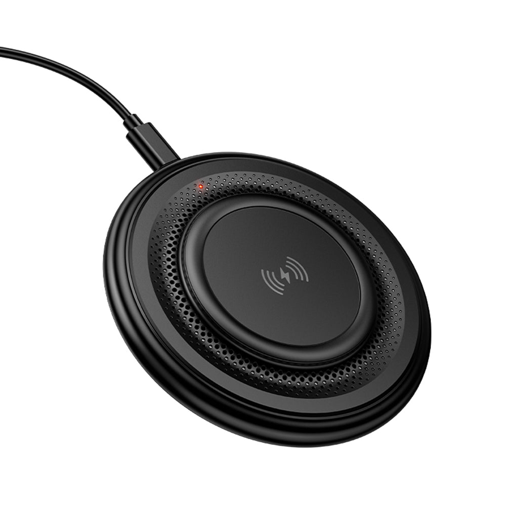 Φορτιστής Δικτύου Ασύρματος Borofone BQ40 Crown, 15W, 1.67A, Μαύρος