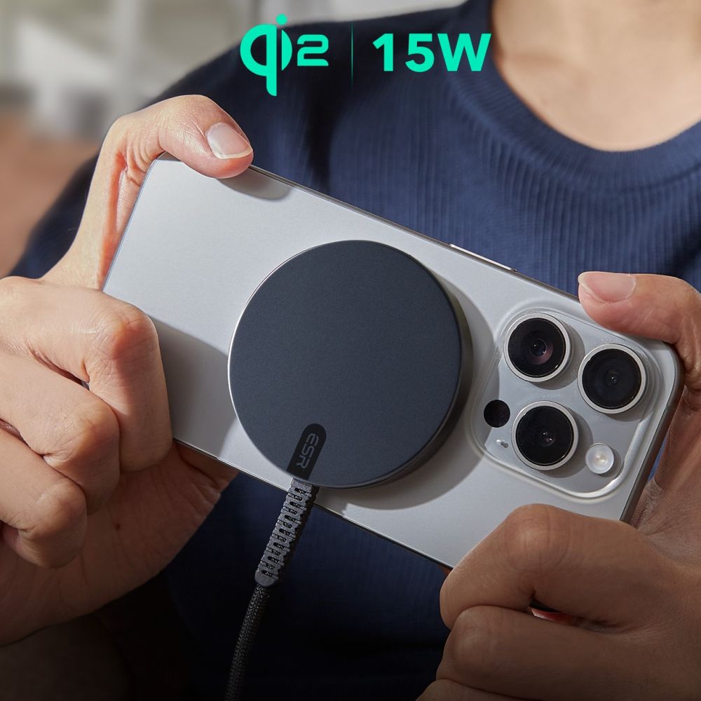 Φορτιστής Δικτύου Wireless ESR HaloLock, 15W, 1.67A, Μαύρο