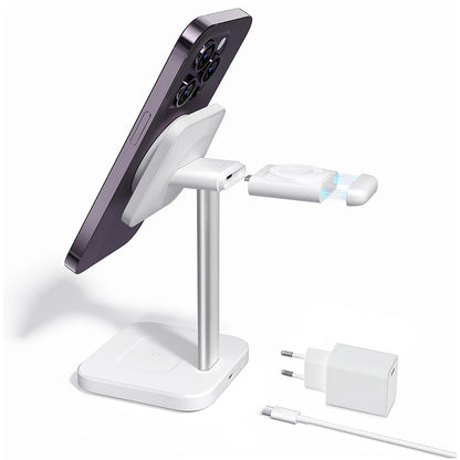 Φορτιστής Δικτύου Ασύρματος ESR HaloLock 3σε1, 15W, 1.67A, Λευκό