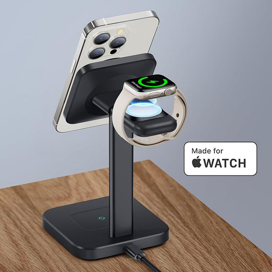 Φορτιστής Δικτύου Ασύρματος ESR HaloLock 3σε1, 15W, 1.67A, Μαύρο