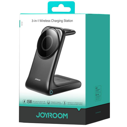 Φορτιστής Δικτύου Ασύρματος Joyroom JR-W15 3σε1, 15W, 1.67A, Μαύρο