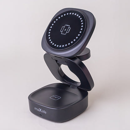 Φορτιστής Δικτύου Wireless MaXlife MXWC-06 3in1, 15W, 1.67A, Μαύρο