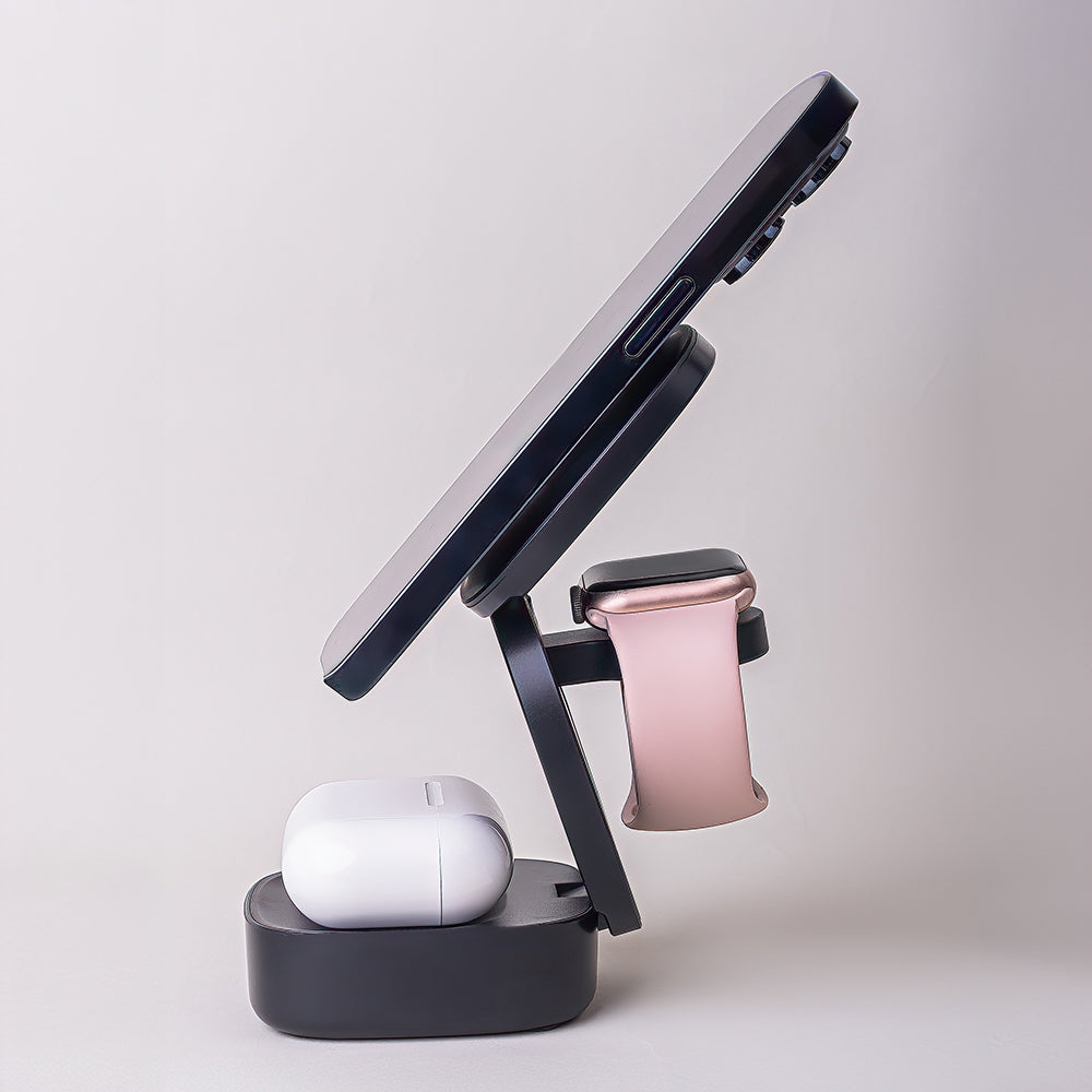 Φορτιστής Δικτύου Wireless MaXlife MXWC-06 3in1, 15W, 1.67A, Μαύρο