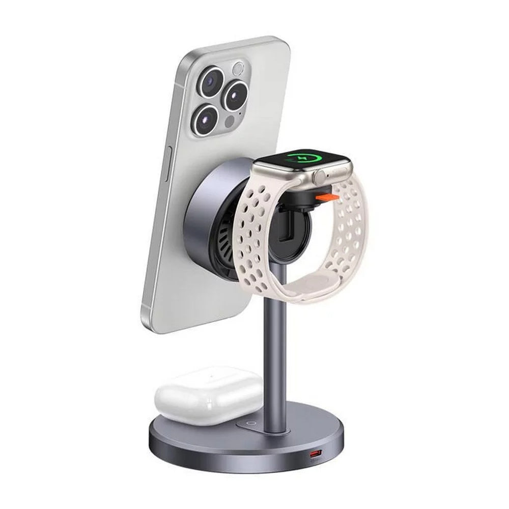 Ασύρματος Φορτιστής Δικτύου McDodo CH-2460 Swan 3σε1, 22.5W, 1.67A, Γκρι