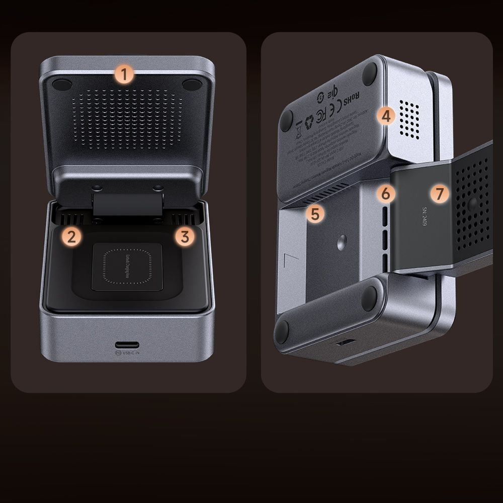 Φορτιστής Δικτύου Ασύρματος McDodo CH-5192 3σε1, 22.5W, 1.67A, Γκρι