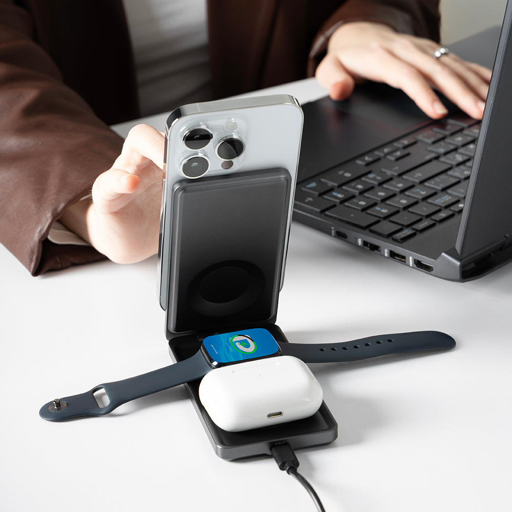 Proove Metal Edge 3in1 Wireless Network Charger, 15W, 1.67A, Gray WSME15010003