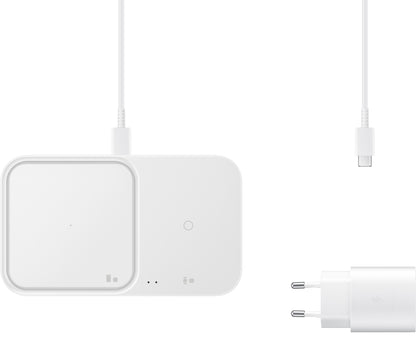 Ασύρματος Φορτιστής Δικτύου Samsung Duo, 15W, 1.67A, Λευκός, Επανασυσκευασμένος EP-P5400TWEGEU