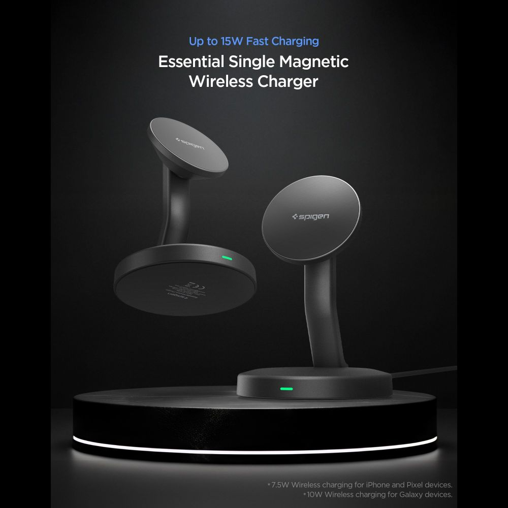 Φορτιστής Δικτύου Ασύρματος Spigen EF151MS, 15W, 1.67A, Μαύρος