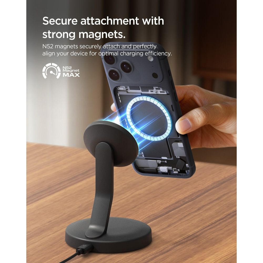 Φορτιστής Δικτύου Ασύρματος Spigen EF151MS, 15W, 1.67A, Μαύρος
