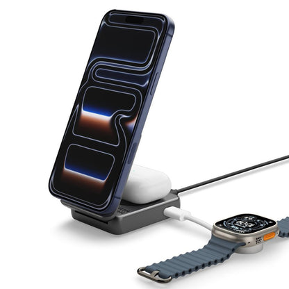 Φορτιστής Δικτύου Ασύρματος Spigen EF302MOQ 3σε1, 25W, 1 x USB-C, Γκρι