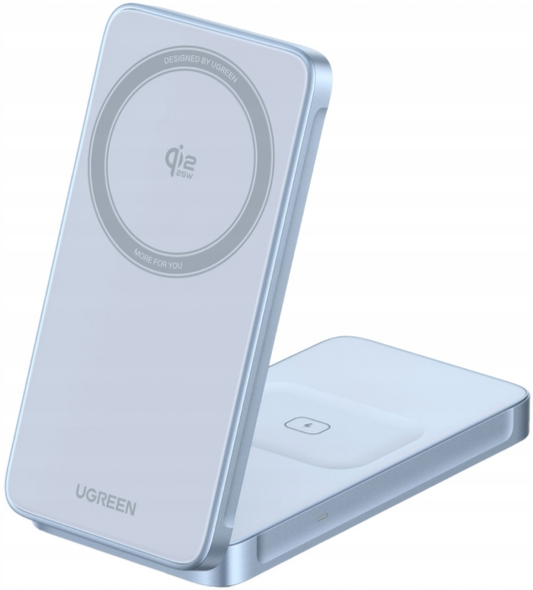 UGREEN MagFlow 2in1 Wireless Network Charger, 25W, Blue, Resealed