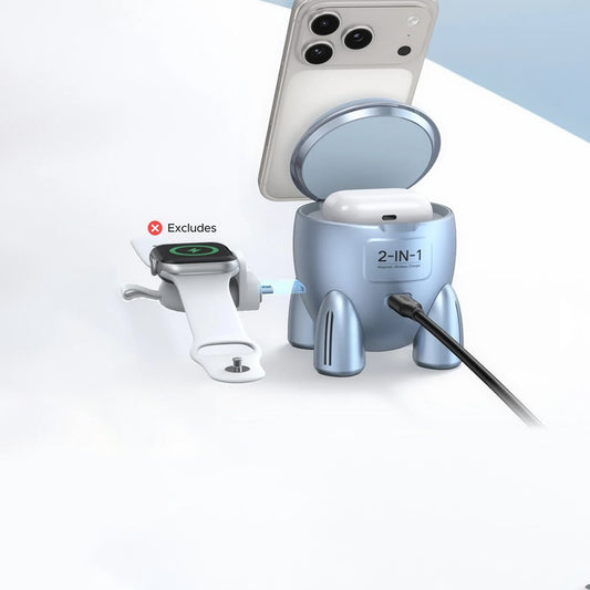 Φορτιστής Δικτύου Ασύρματος UGREEN W713 2σε1, 25W, Μπλε