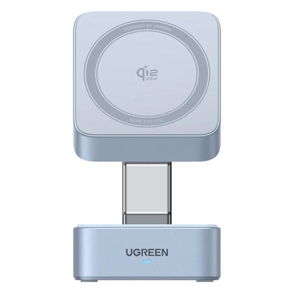 Φορτιστής Δικτύου Ασύρματος UGREEN W752 2σε1, 35W, 3A, 1 x USB-C, Μπλε