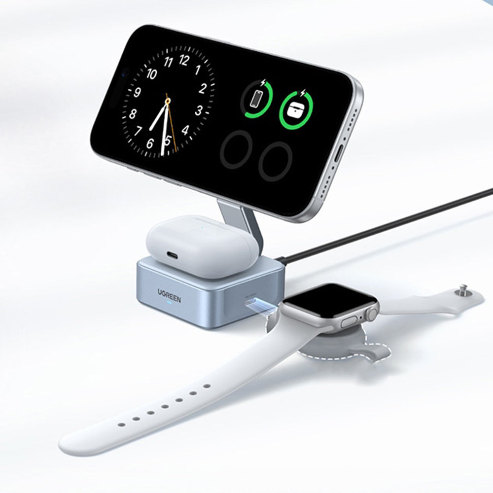 Φορτιστής Δικτύου Ασύρματος UGREEN W752 2σε1, 35W, 3A, 1 x USB-C, Μπλε