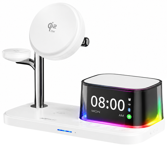 Φορτιστής Δικτύου Ασύρματος XO Design CX045 3σε1, 25W, Λευκός