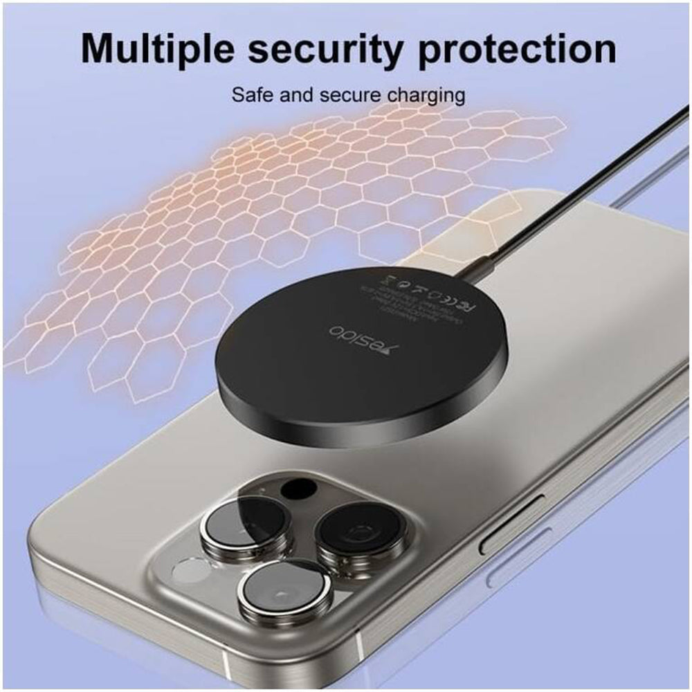 Yesido DS21 Wireless Network Charger, 15W, 1.67A, Black