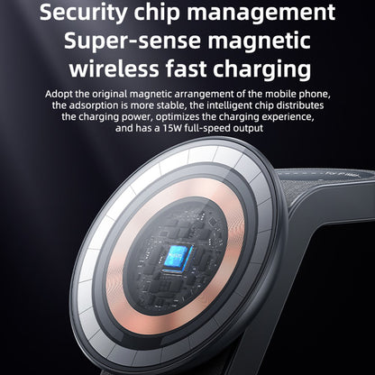 Φορτιστής Δικτύου Ασύρματος Yesido DS26 3σε1, 15W, 1.67A, Γκρι